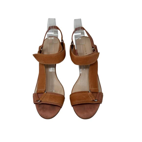 Loeffler Randall Pink Tan leather slingback straps Sandal Heels size 9B - Picture 4 of 13